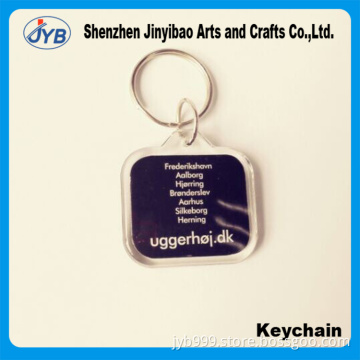 custom acrylic picture holder plastic square keychain for advertising